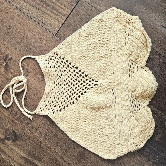 Crochet Knit Crop Tops (Set of 2) Elli White & Cotton On - Size Small {boho} - Picture 3 of 7